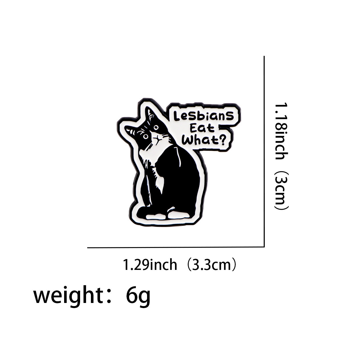 Creative Cartoon Cute Black Cat Alloy Brooch