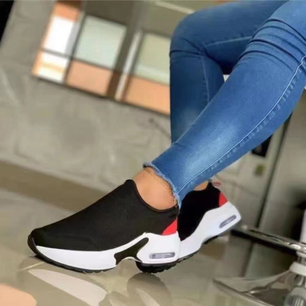 Women's Fashion Stretch Round Toe Knit Sneakers b6e37af1 59eb 40bf a78f 94342a6be856
