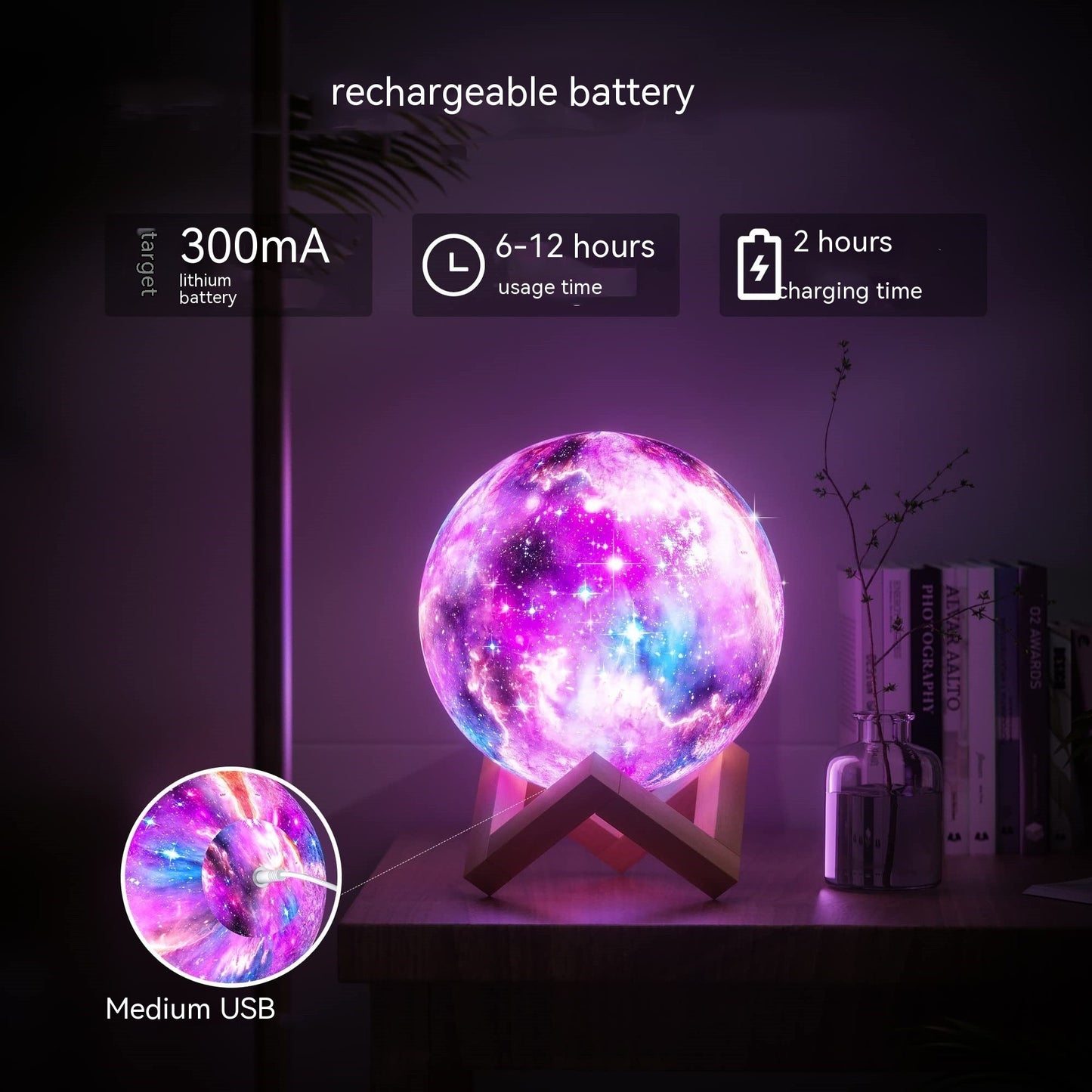 3D Printing Moon Light Galaxy Light - HD Wireless Product #3