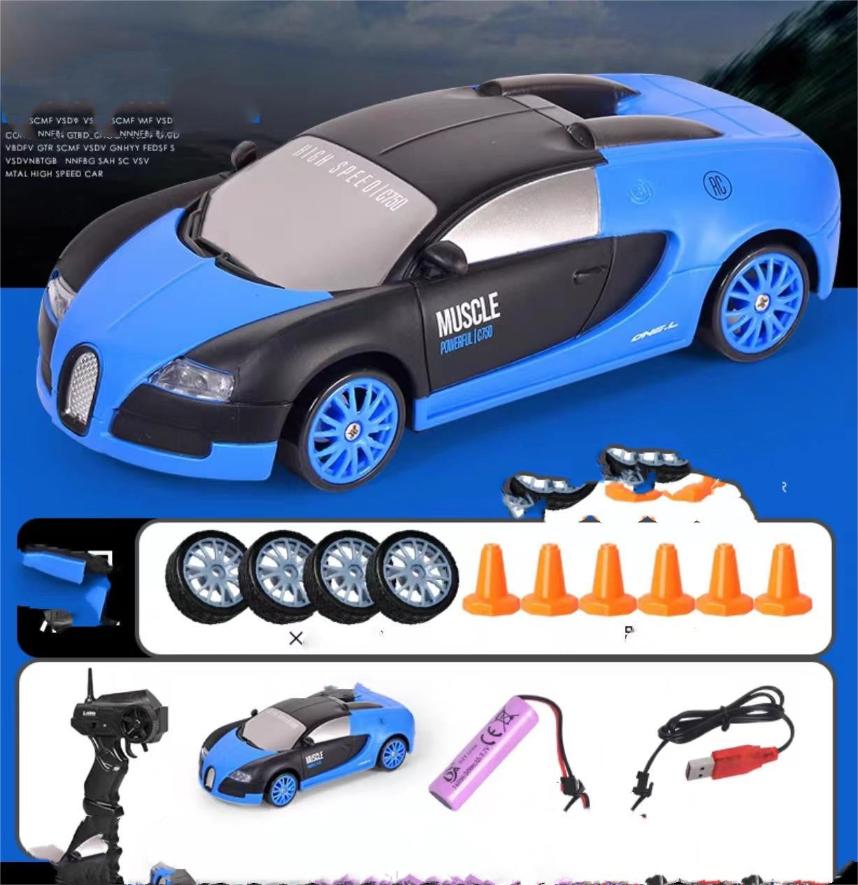 2.4G Drift Rc Car 4WD RC Drift Car Toy Remote Control GTR Model AE86 Vehicle Car RC Racing Car Toy For Children Christmas Gifts - HD Wireless Product #8
