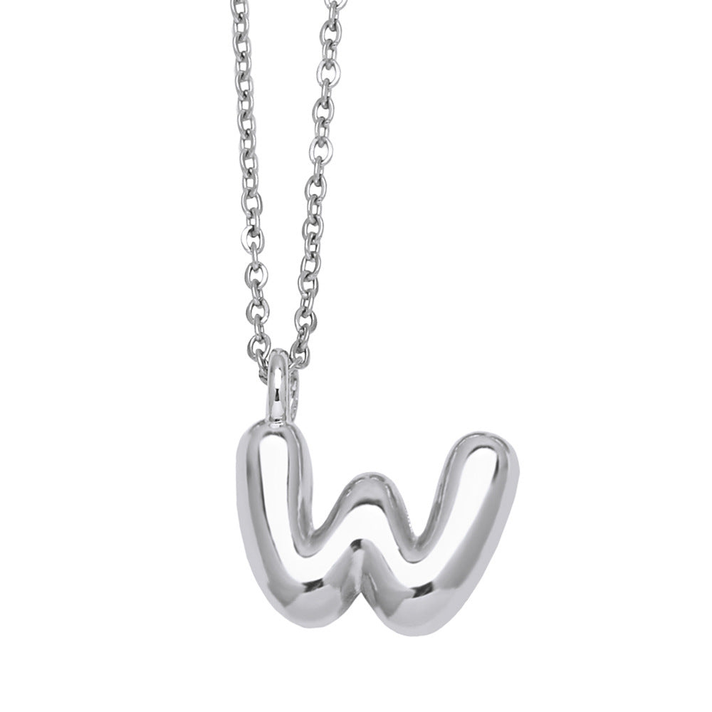 Copper Plated Gold 26 English Letters Pendant Necklace Niche Personality Clavicle Chain b765350d 9247 4c9f 9525 32113b898423