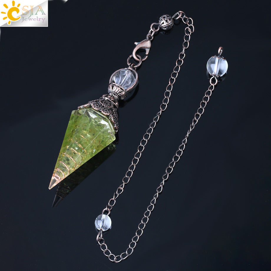 Colorful Crystal Pendulum Natural Gravel Pendant b8190c15 6d18 4fff 88ba f30e7d895e01