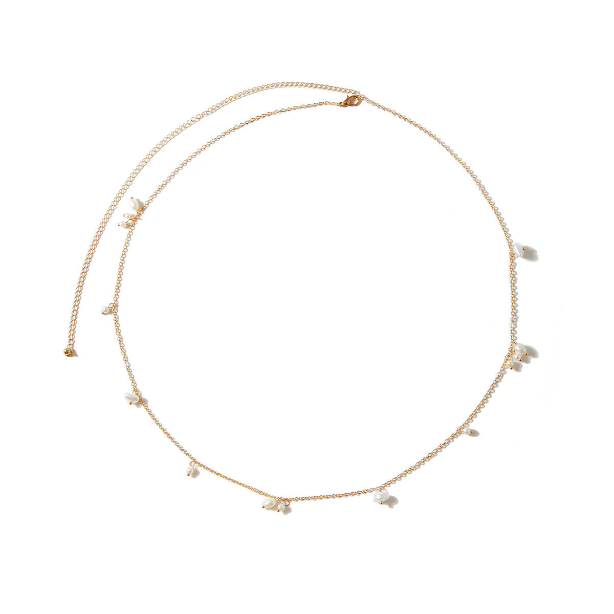 Simple Slim Chain Irregular Pearl Tassel Single Layer Waist Chain b868742f d87f 4262 9fbb 8c62d91ed4d2