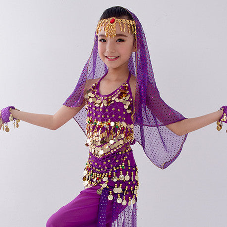 Children's Dancing Clothes Indian Dance Costume Xinjiang Dance Performance Wear Girls Belly Dance Children's National Perform