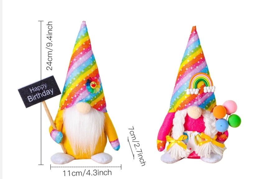New Rainbow Birthday Rudolph Doll Ornaments baba01bf d322 4791 85af 9e1ad857c653