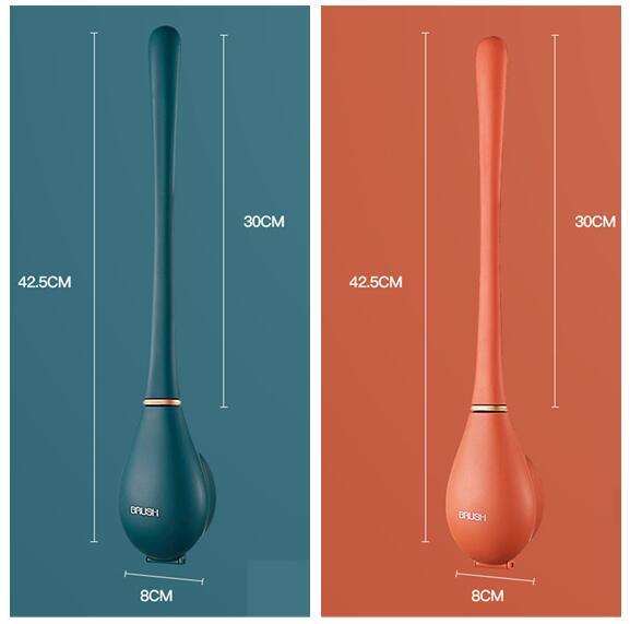 Household Brush Wall-mounted Long-handled Silicone Toilet Brush bb0453fa 116c 4cda 8bd4 9d36ab40d5bd