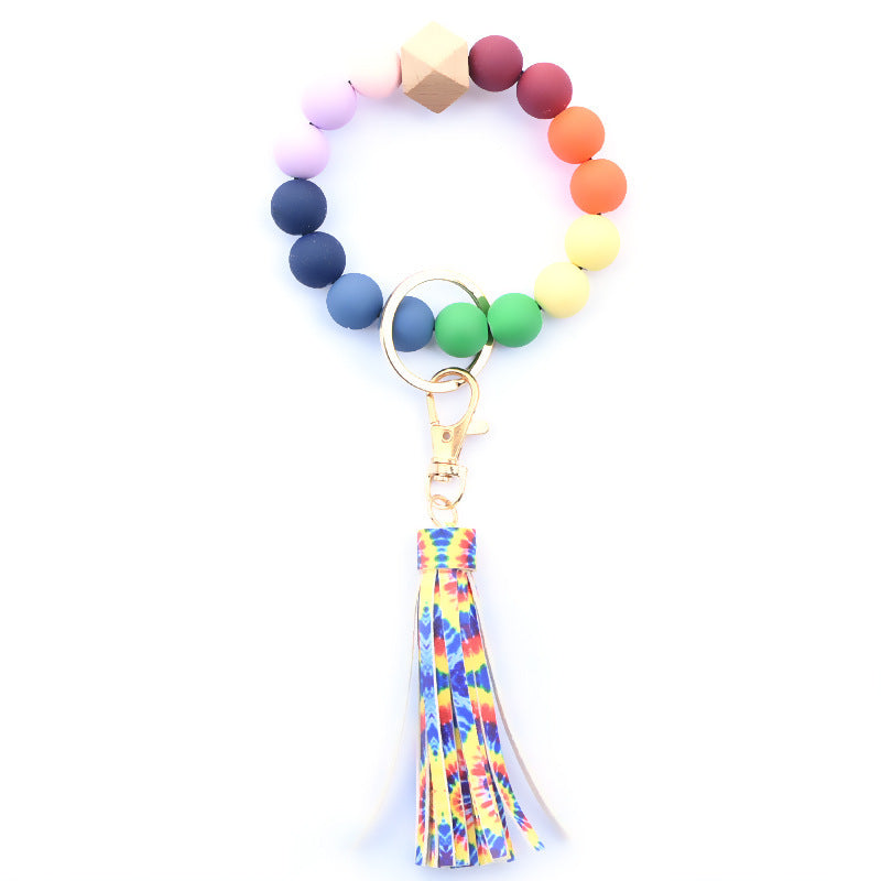 Creative Wooden Bead Bracelet Keychain bb31f7fe 8611 44ba 9b7a 7627fefdcb4f