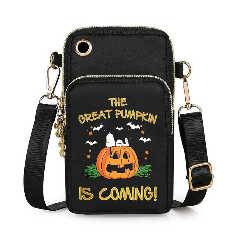 Halloween Pumpkin Pattern Phone Bag Coin Wallet Cute Mini Crossbody Shoulder Bags For Kids Women bb5f2dae c42c 4432 9366 0826