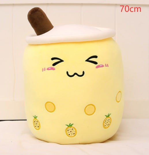 Cute Fruit Drink Plush Stuffed Soft Strawberry Milk Tea Plush Boba Tea Cup Toy Bubble Tea Pillow Cushion Kids Gift bb641349 a