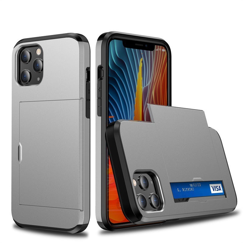 Mobile Phone Case Sliding Cover Card Two-in-one Anti-drop Wallet Protective Wallet Credit Card Holder bb7d7c2c f4a1 4038 8efa