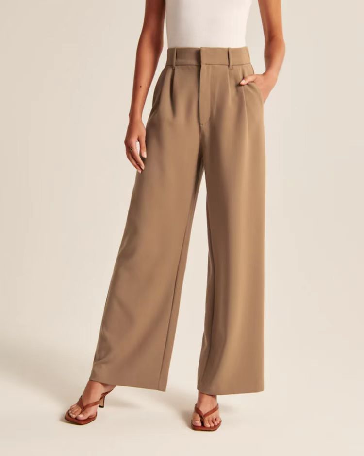 High Waist Wide Leg Pants Versatile Belt bb7fde44 6d79 4d30 aa16 dea9bea1d258