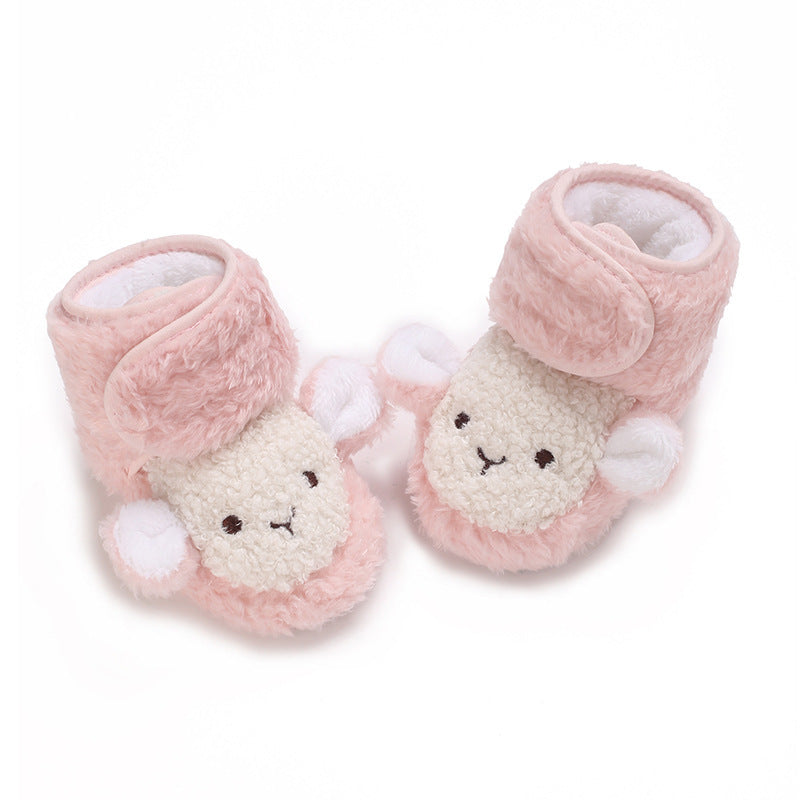 0-12 Months Old Male And Female Baby Thickened Non-slip Cartoon Cotton Shoes - HD Wireless Product #2