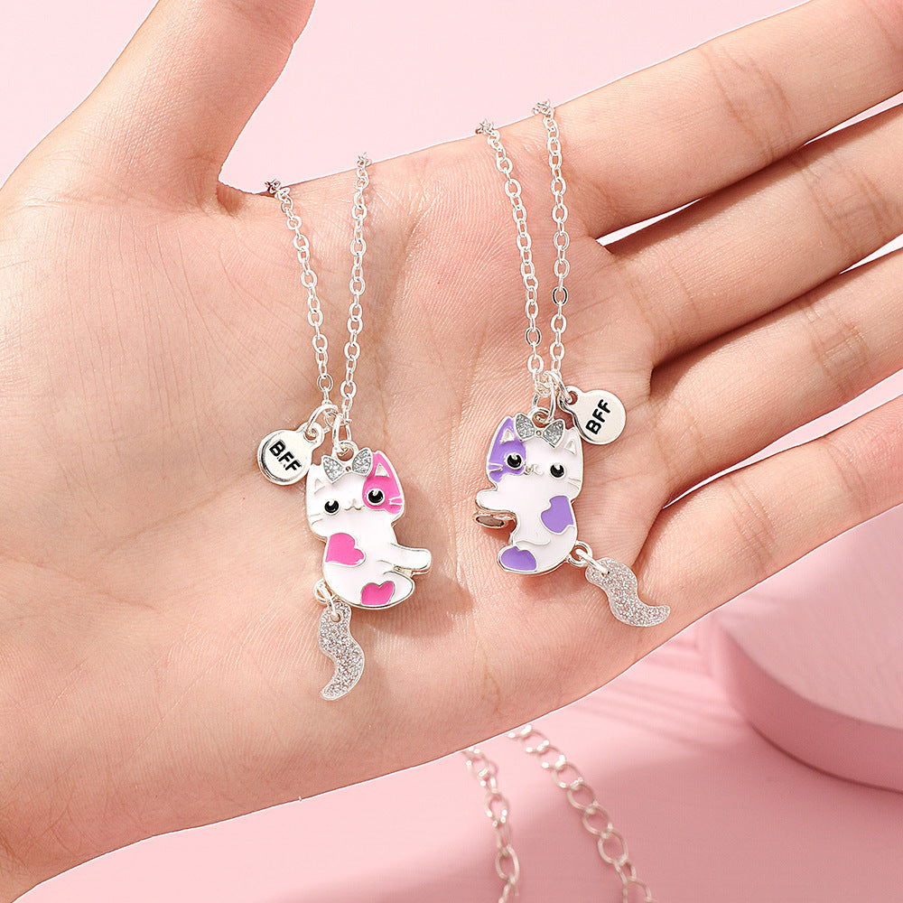 Cute Cat Activity Tail Magnet Phase Attractor Necklace bc5b6aae 1726 40cd b542 741613c3be00