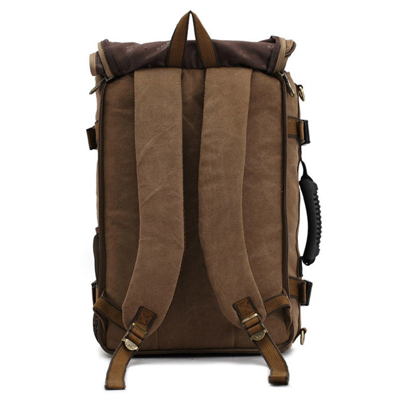 Men Canvas Backpack Huge Travel School Shoulder Computer Backpack Functional Versatile Bags Multifunctional Laptop Bag bc96a3