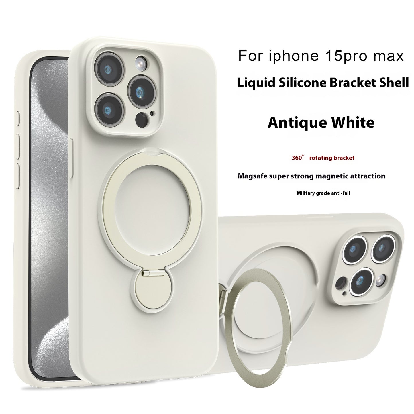 Liquid Silicone Magnetic Bracket Phone Case Applicable Anti-fall - 图片 13