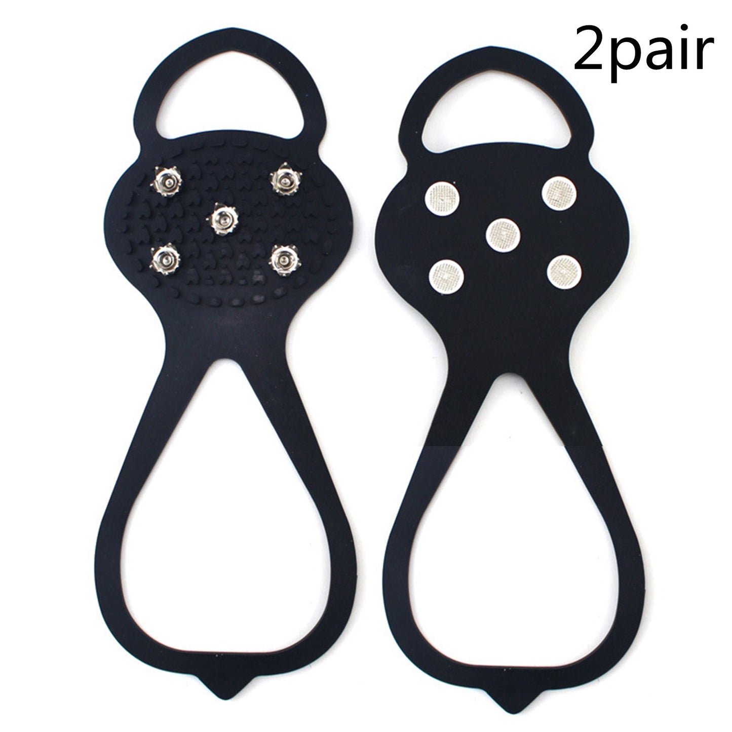 Unisex Men 5 Teeth Ice Gripper For Shoes Crampons Ice Gripper Spike Grips Cleats For Snow Studs Non-Slip Climbing Hiking Cove
