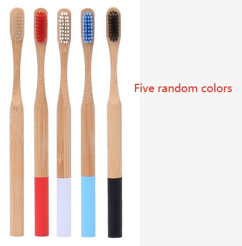 Natural bamboo handle round bamboo toothbrush bfa0e9d0 c398 4446 9dc0 b53537eb500d