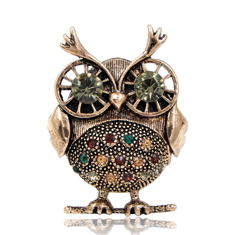 Diamond Cute Owl Vintage Brooch bfb40820 9b4c 4833 95fd cdf3b14e7e34
