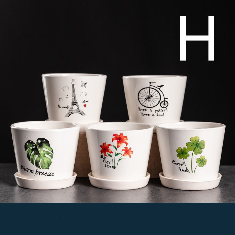 Ceramic Creative Indoor Succulent Plant Pots