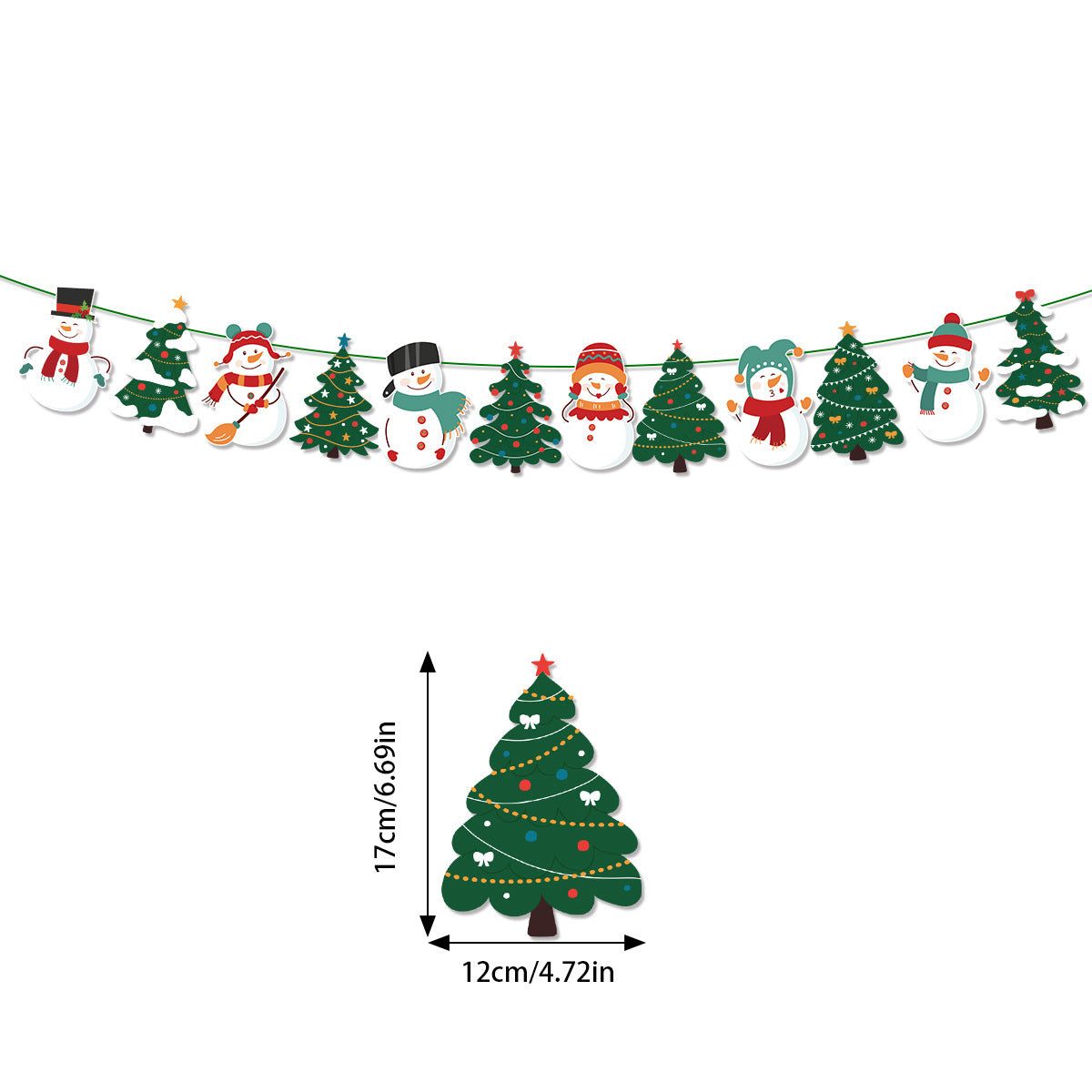 Christmas Party Hanging Flag Santa Claus Snowflake Elk c06a1c60 fe8c 4f0b a7d4 46f1cab3cf9c