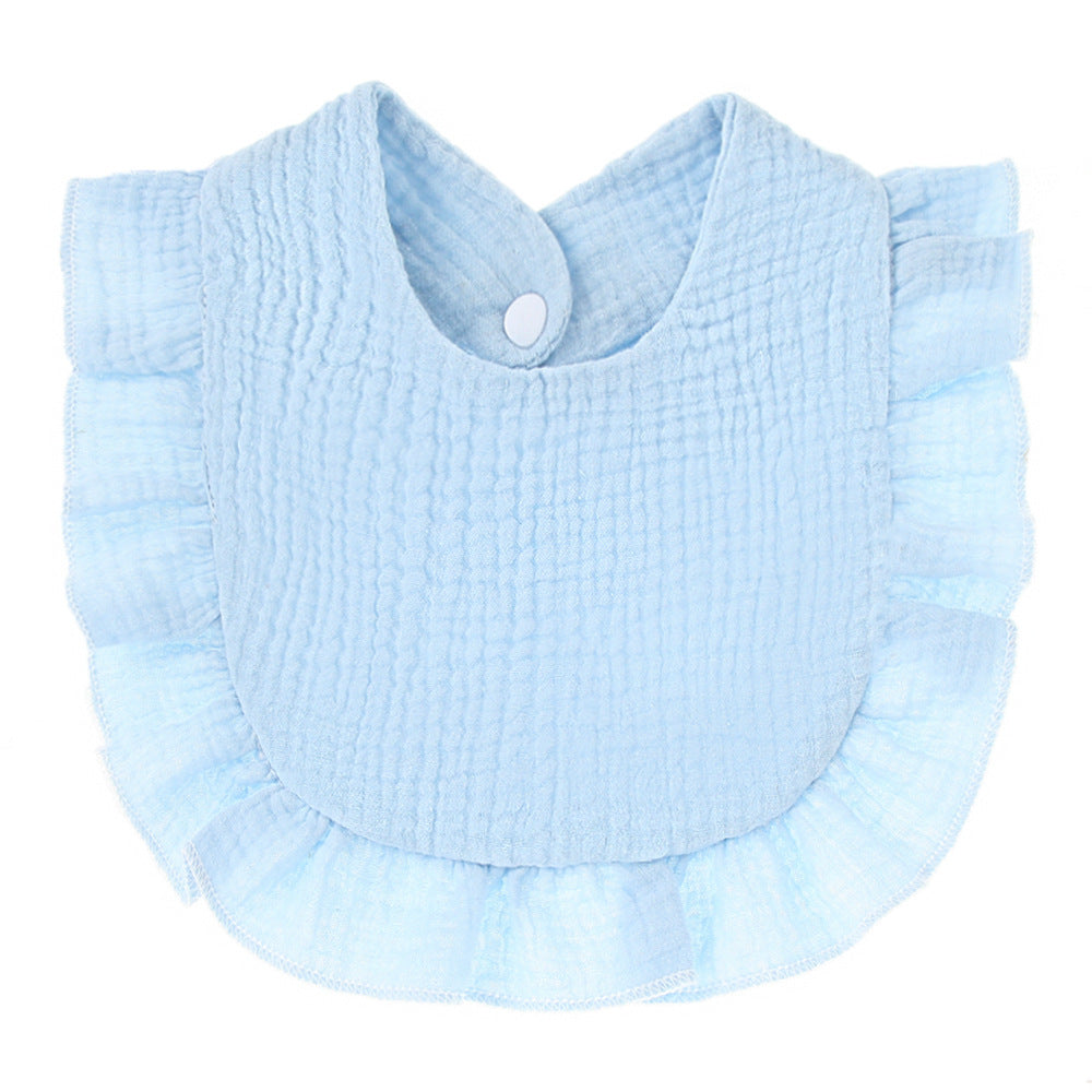 Ruffled Cotton Gauze Lace Bib Saliva Pocket c075e220 c4a2 4017 8693 eef07b693ecf
