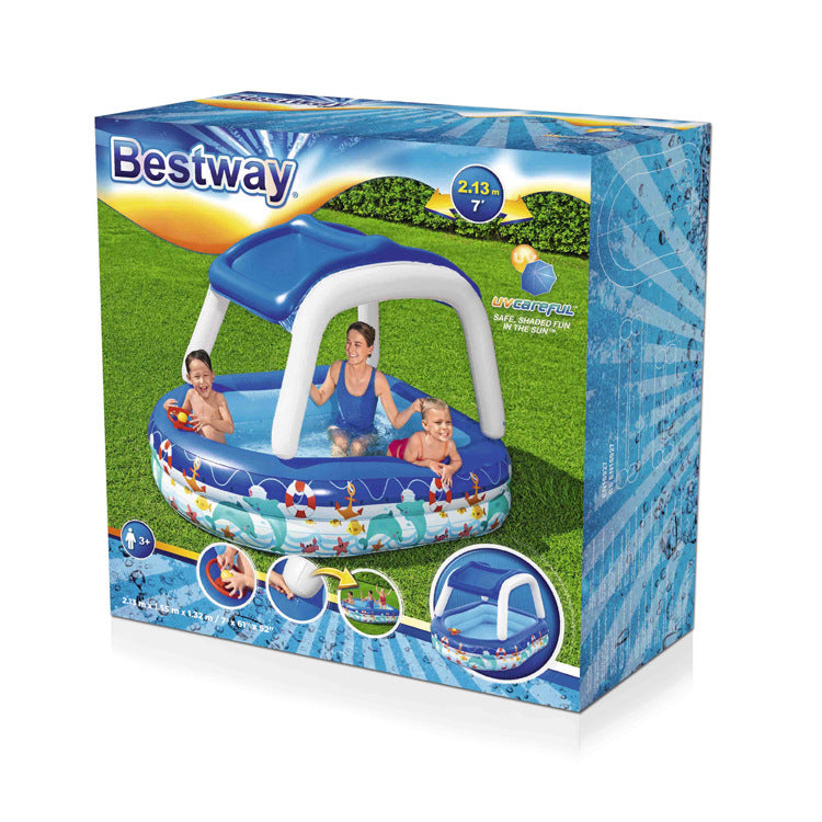 Boat Type Sunshade Pool Children's Paddling Pool Swimming Pool c07f5f49 6ade 40cd 9b91 f74bdf6db5b5
