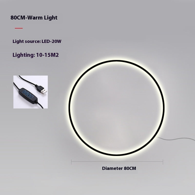 Minimalist Round Bedroom Bedside Lamp Wireless Living Room Sofa Background Wall Hotel Decorative Wall Lamp c0a81f49 1237 4245