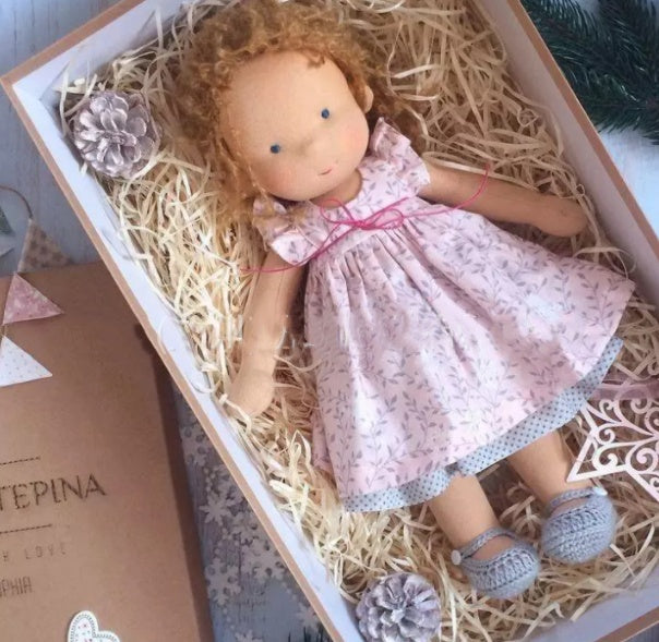 Handmade Plush Doll Golden Curly Girl Finished Product c0ca2271 92d1 40a8 9f6f effa18a4f8db