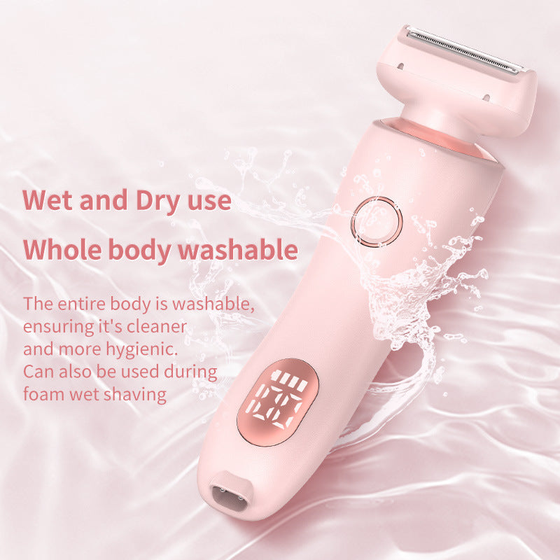 2 In 1 Hair Removal Epilator USB Rechargeable Trimmer Women Body Razor Face Leg Armpit Bikini Hand Pubic Shaver Hair Remover - HD Wireless Product #4