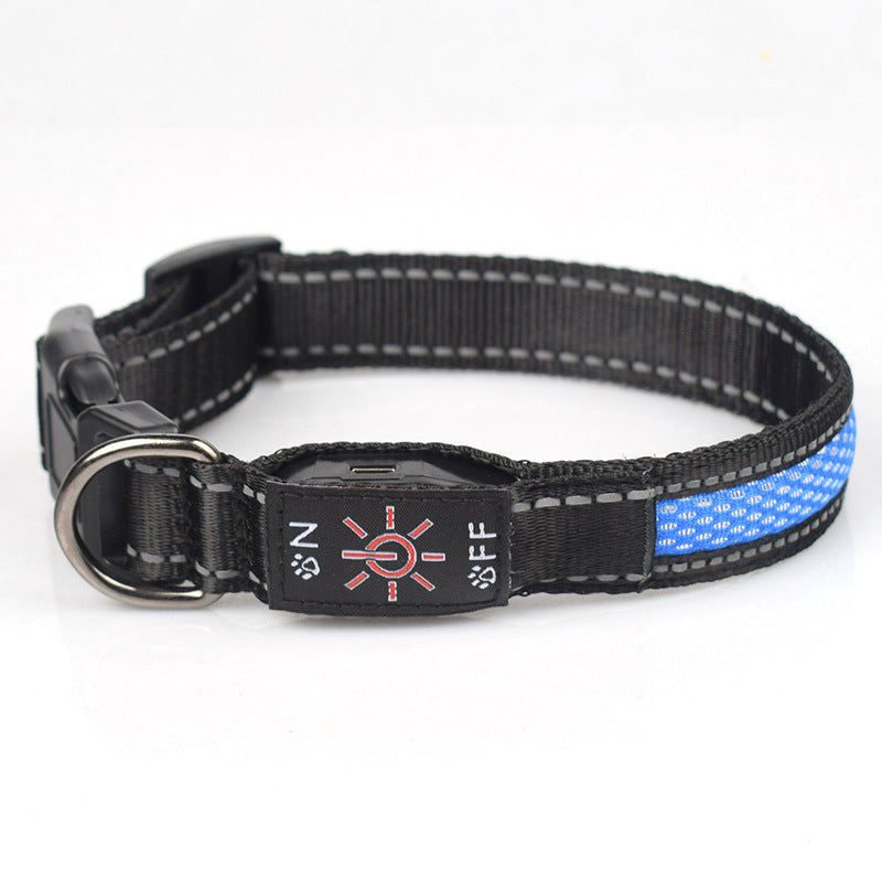 LED Luminous Nylon Mesh Pet Collar Type-c Charging Port Waterproof Dog c1977f15 8bca 4619 9a33 af02008ce9b6