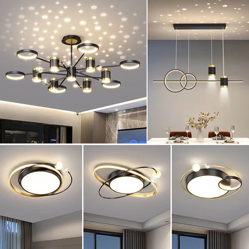 Light Luxury Chandelier Nordic Star Lamp Combination Whole House Package c1a2a97e bcfd 40c5 a2db 981f59fdd9d0