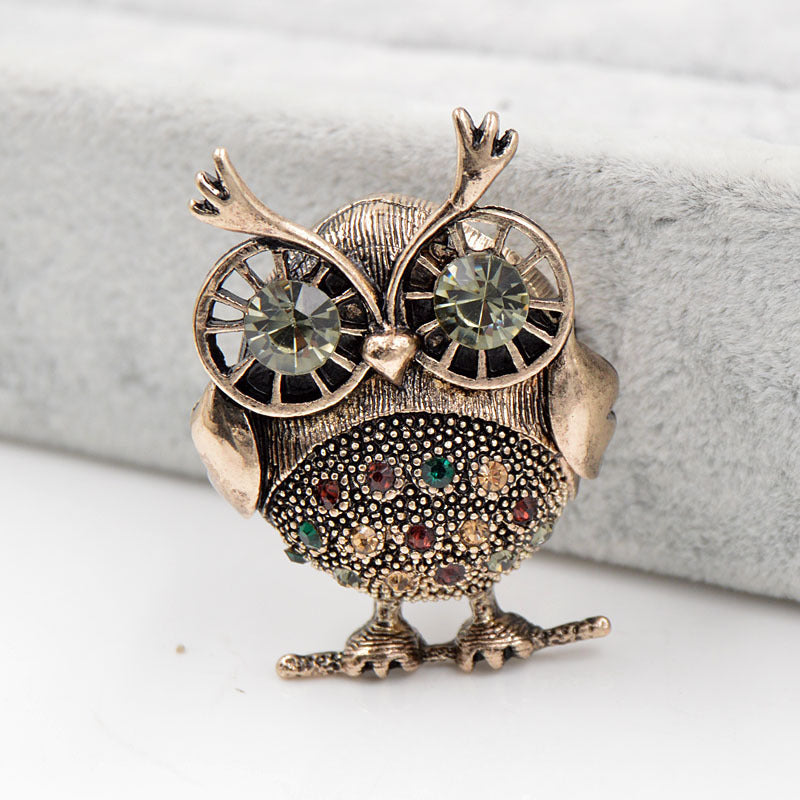 Diamond Cute Owl Vintage Brooch c1d97698 0a1d 4f51 bdca 274e3b11b230