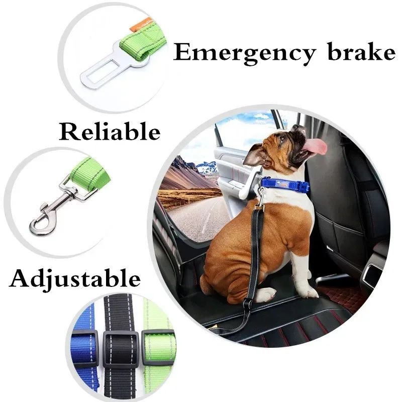 Pet Supplies Dog Car Dog Seat Belt Harness Leash Dog Collar Adjustable Seatbelt Leash For Small Medium Dog Traveling Accessor