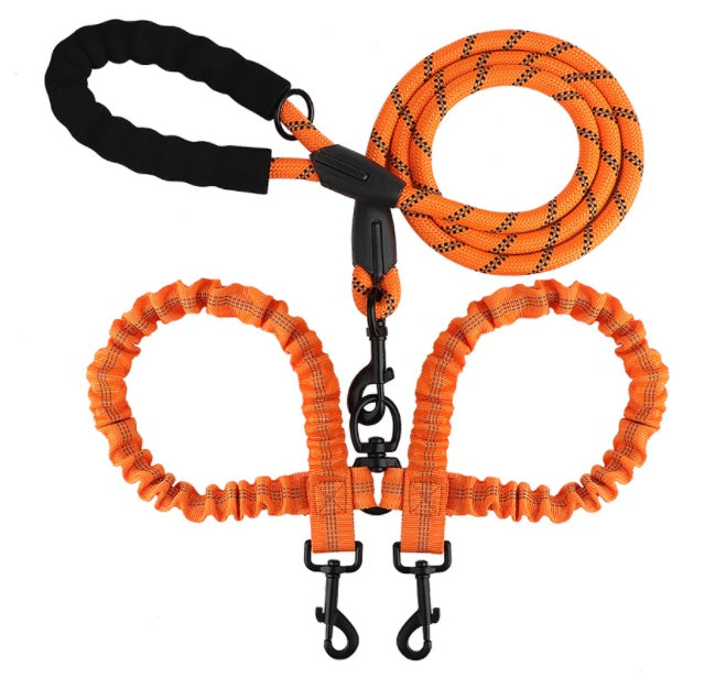 Polyester Pet Reflective One Drag Two Traction Rope c23c3fa2 b09f 4831 b947 2fdbb92355fe