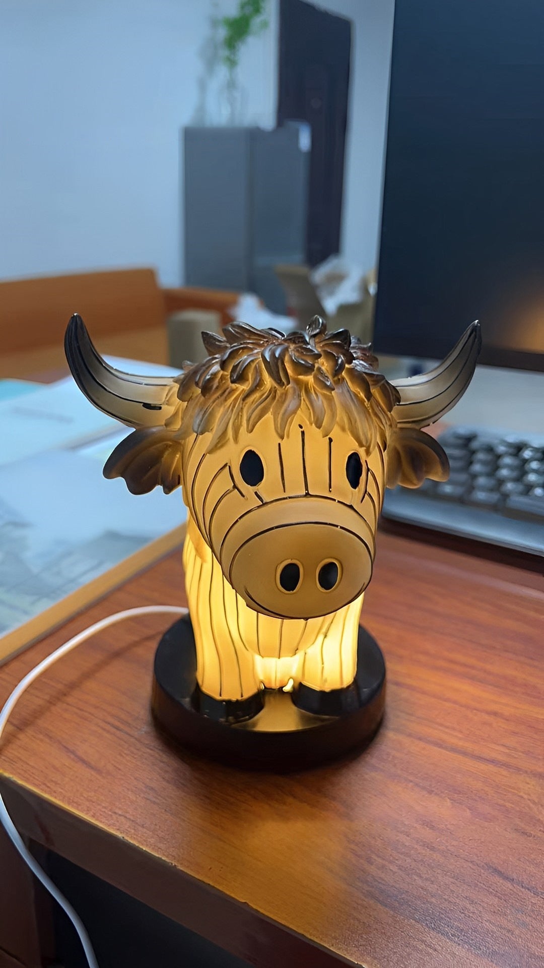Home Cow Table Lamp Fun Cow Small Night Lamp c2934704 d4e2 4820 bc47 edc96935b262