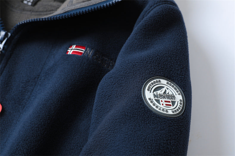 Winter Plus Size Men's Brushed Hoody