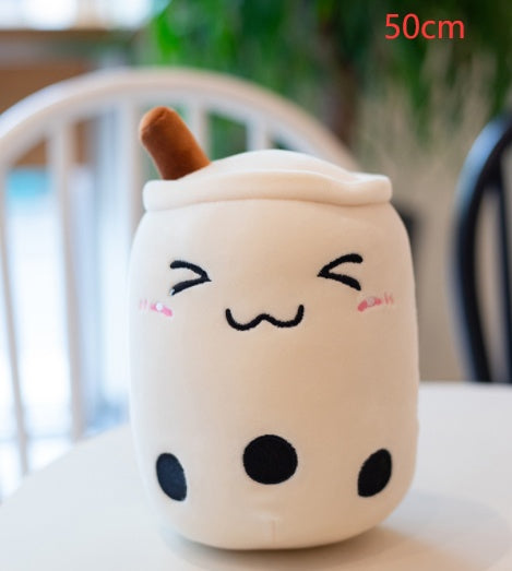 Cute Fruit Drink Plush Stuffed Soft Strawberry Milk Tea Plush Boba Tea Cup Toy Bubble Tea Pillow Cushion Kids Gift c48a3279 a