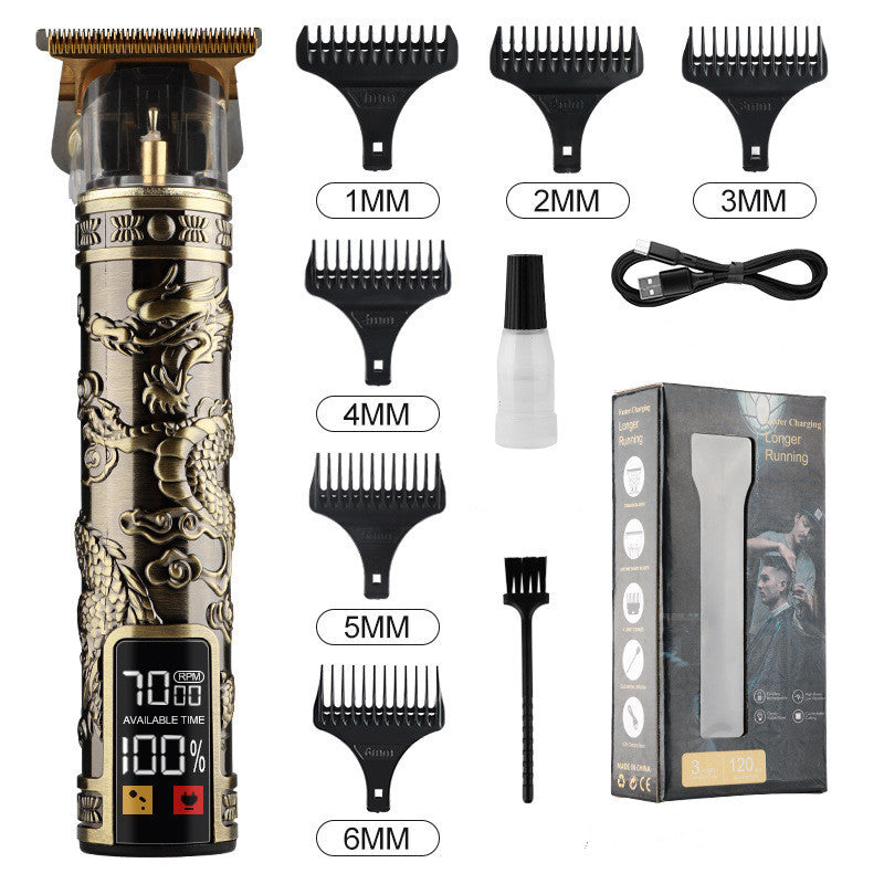 Large Digital Display Hair Clipper Three-speed Speed Control Optical Head Electrical Hair Cutter Razor Hair Scissors c4924a48