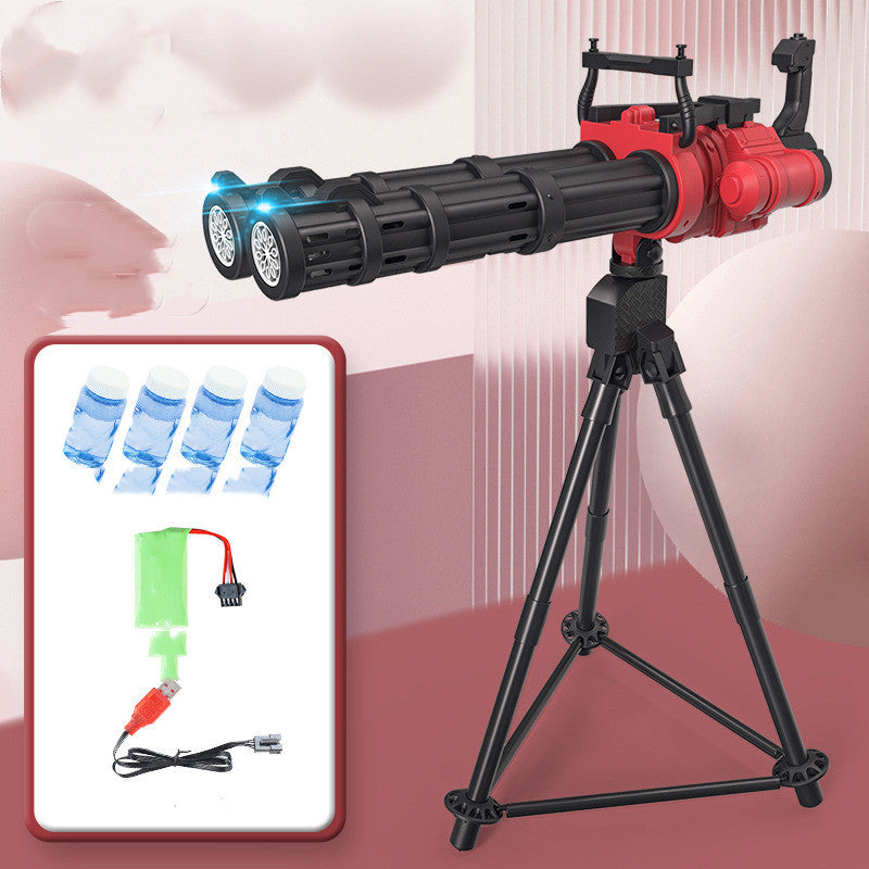 Super Big Double-Tube Bubble Gun Machine Outdoor Blowing Soap Bubble Maker Toy Automatic Water Toy For Children Birthday Part