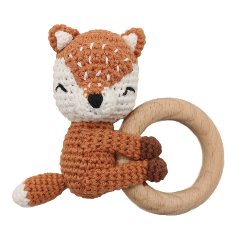Handmade Crochet Fox Elk Rattle Toy Baby Molar Teether c5fa1fa7 8da2 4bbb a25e 5cd45d3ee0d5