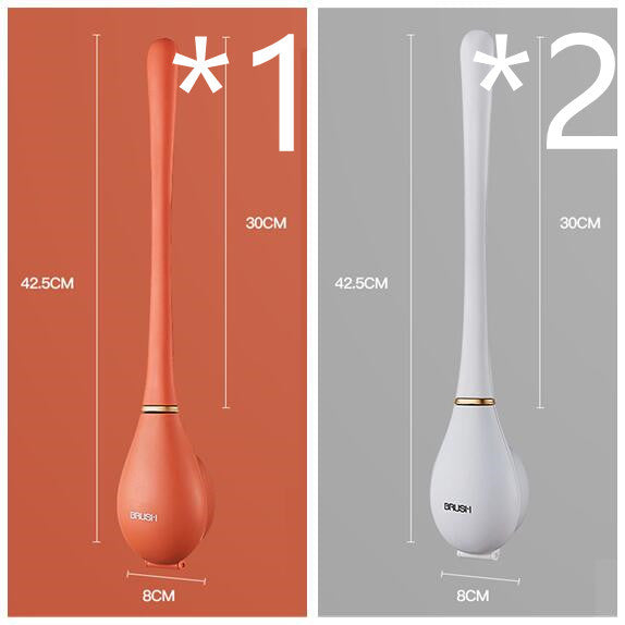 Household Brush Wall-mounted Long-handled Silicone Toilet Brush c6439660 b711 4070 99af 3856a21d3b0e