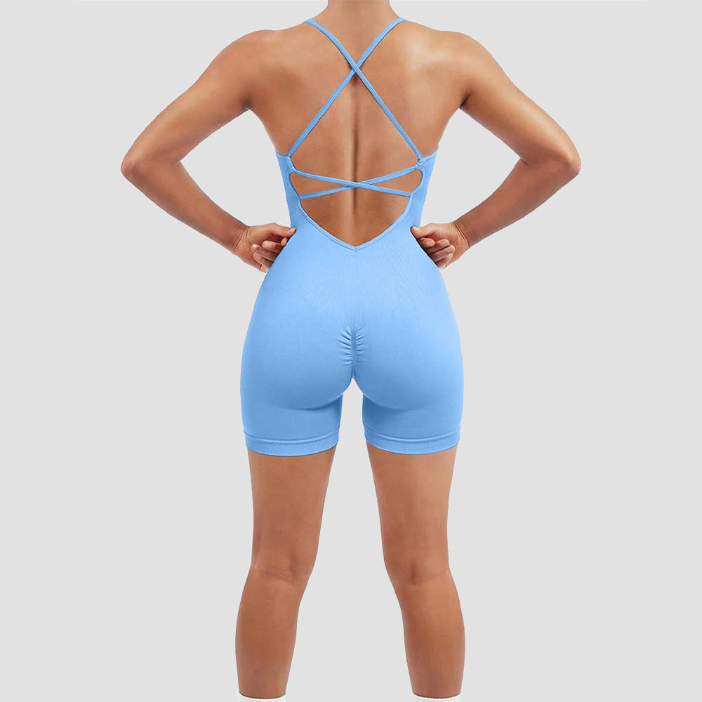 European And American Seamless Sexy Peach Hip One-piece Fitness Clothes Thread Quick-drying c70b6af4 c374 4383 a2cd aa374af68