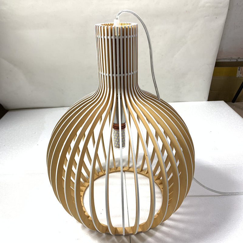 Retro Wooden Bird Cage Chandelier Living Room Bedroom Bedside Lamp c7223ee6 a115 495a 8086 196f4891b00a