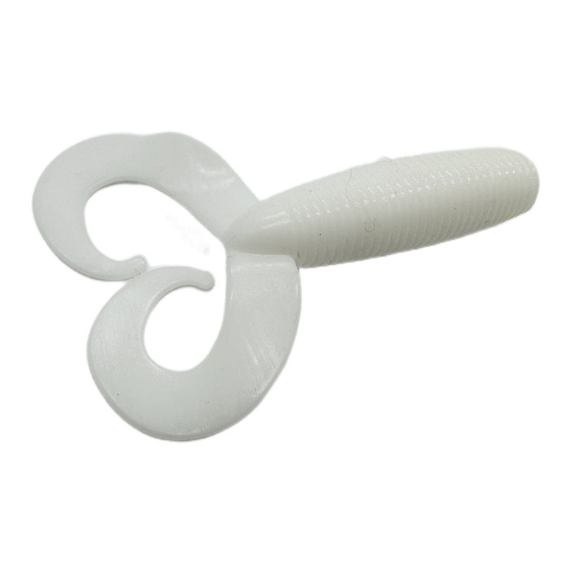 4.3g 67mm TPR Large Double Tail Rolled Tail Maggot Luer Soft Lure - HD Wireless Product #12