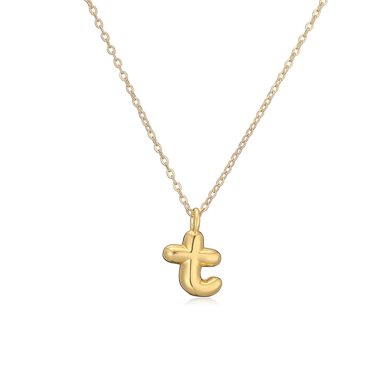 Copper Plated Gold 26 English Letters Pendant Necklace Niche Personality Clavicle Chain c761ca3f d11c 4da2 85ef 474d6ab7f492
