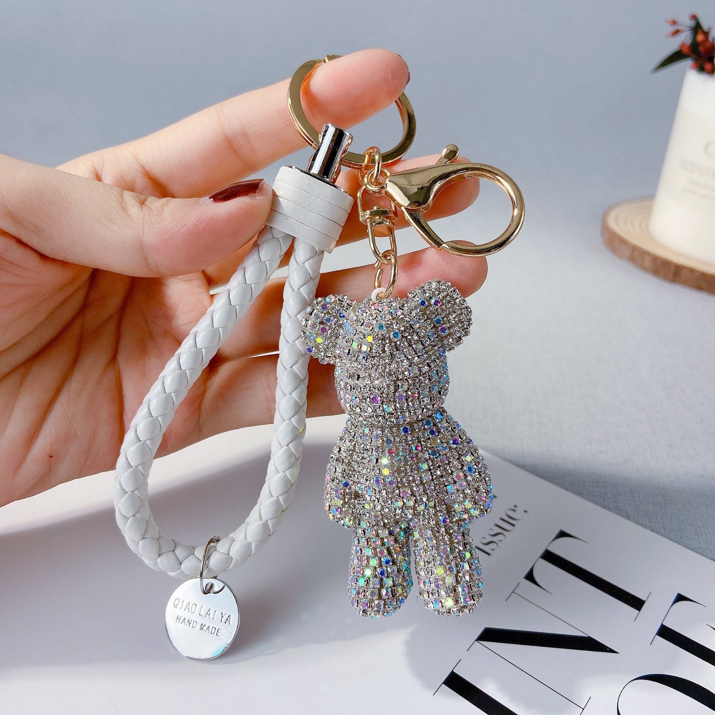 Creative Diamond Cartoon Bear Keychain c7836dc5 9230 476f ab93 12e8e0888e78