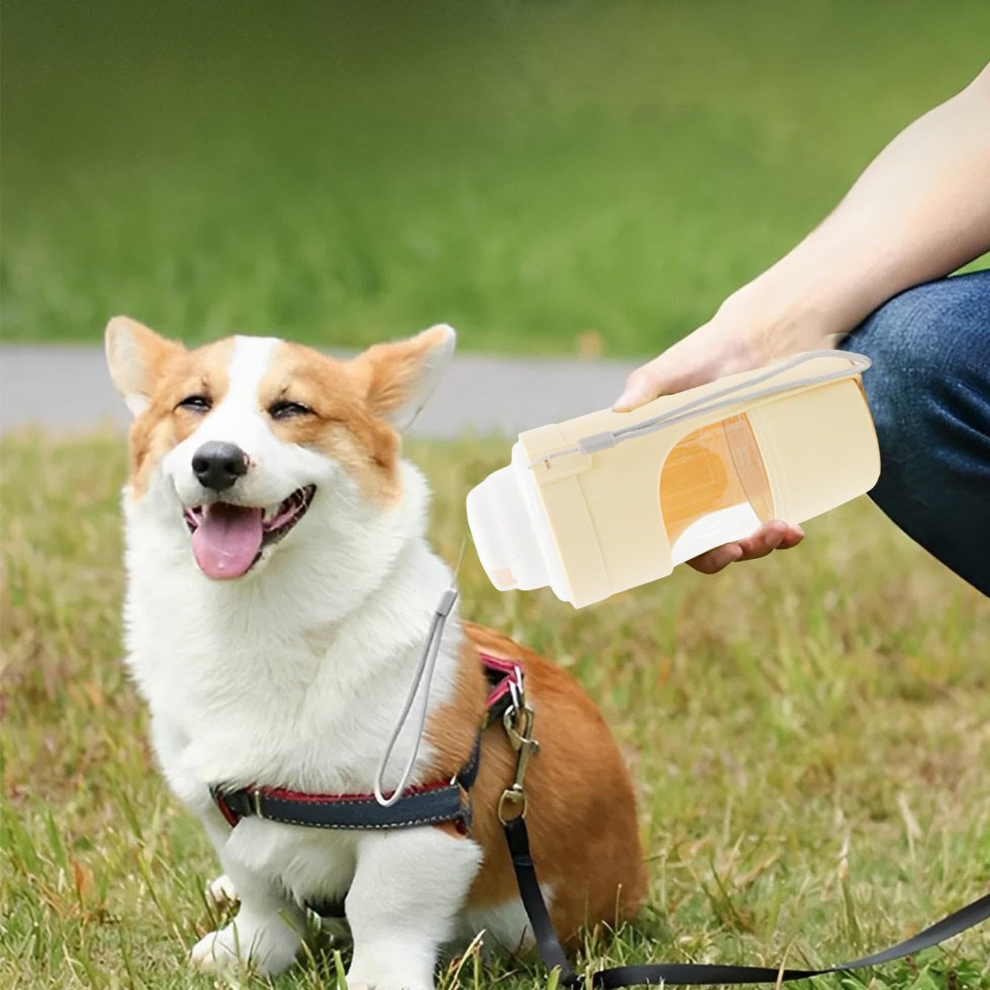 2 In 1 Travel Dog Water Bottle Pet Water Dispenser Feeder Drinking Feeder Dog Outing Water Feeder Pets Outdoor Portable Cup Pet Products - HD Wireless Product #4