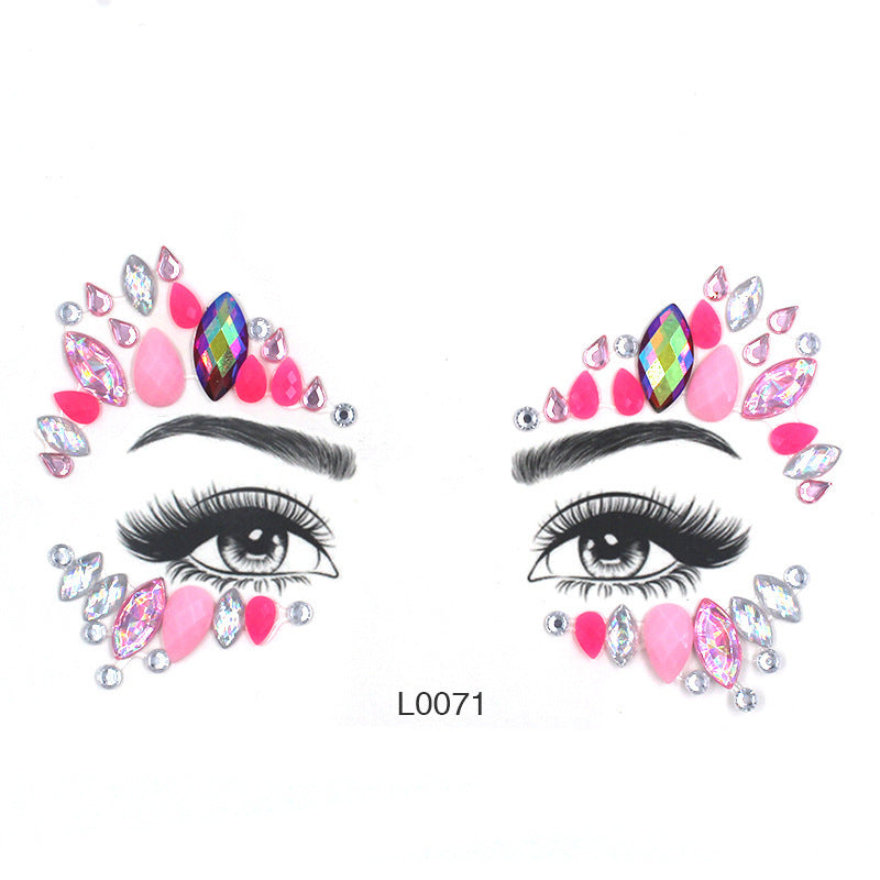 Women's Fashion Party Decoration Face Stickers c7b52c1c e969 4486 aae5 a61353852cb1