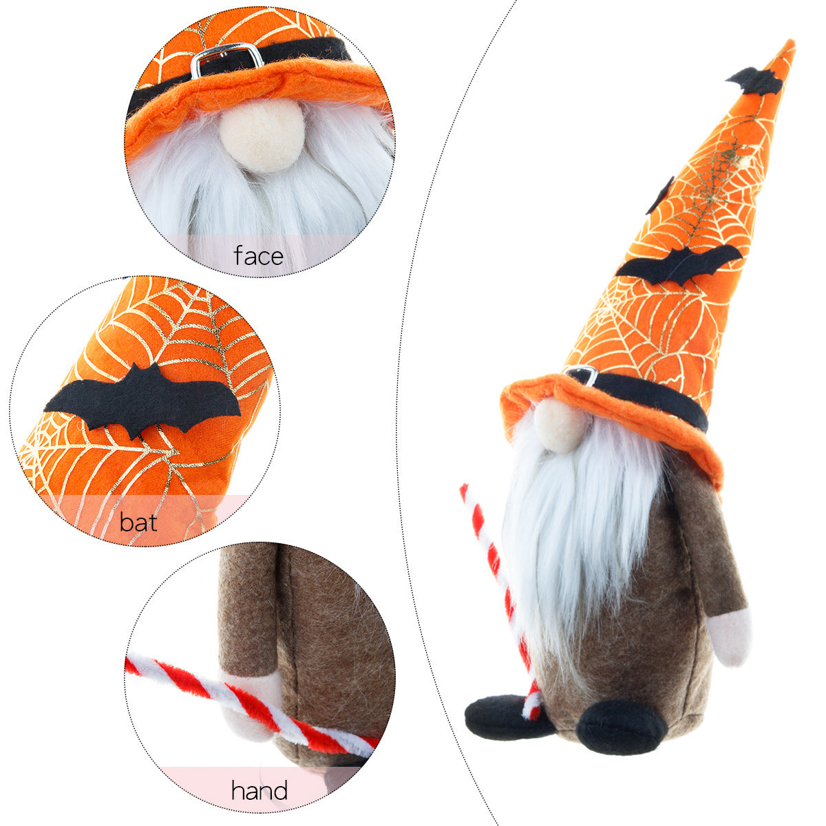 Halloween Dwarf Doll Flannel Fabric c865dacc a5cf 48ed 8cf7 52e58e6975d5