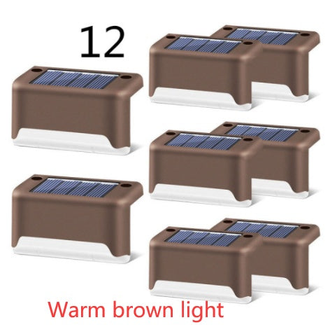 New Upgrade Waterproof LED Solar Fence Lamp Solar Deck Lights Solar Step Light Outdoor For Patio Stairs Garden Pathway Step Y